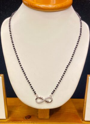 WhatsApp Image 2025-11-24 at 6.28.38 PM 92.5 Pure Silver Leaf Shape Infinity Mangalsutra