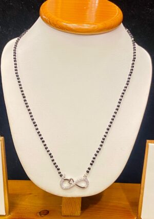 WhatsApp Image 2025-11-24 at 6.31.19 PM 92.5 Pure Silver Heart Shape Stone Infinity Mangalsutra