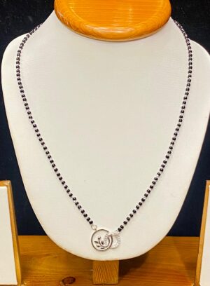 WhatsApp Image 2025-11-24 at 6.33.29 PM 92.5 Pure Silver Double Circle Leaf Design Mangalsutra