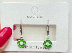 WhatsApp Image 2025-11-24 at 6.50.07 PM 92.5 Pure Silver Hanging Green Flower Design Earrings