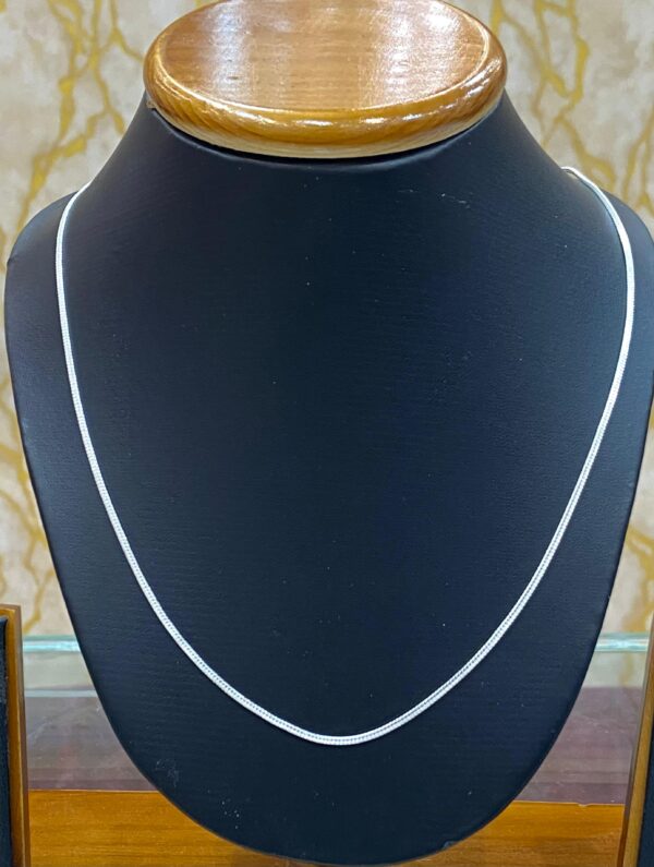 92.5 Pure Silver Cross Pattern Chain (Size- 24")