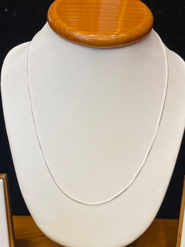 92.5 Pure Silver Box Pattern Chain (Size-16",18")
