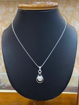 WhatsApp Image 2025-11-25 at 2.19.39 PM 92.5 Pure Silver Drop Shape Pearl Design Pendant (Without Chain)