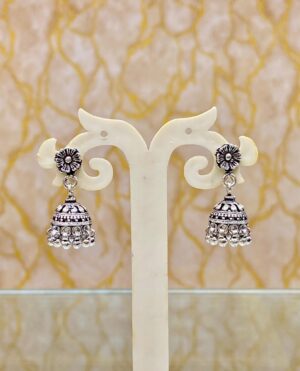 WhatsApp Image 2025-11-25 at 2.41.03 PM 92.5 Pure Silver Flower Design Jhumka (CN 13)