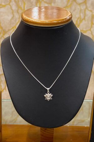 WhatsApp Image 2025-11-25 at 3.54.49 PM 92.5 Pure Silver Lotus Design Pendant (Without Chain)