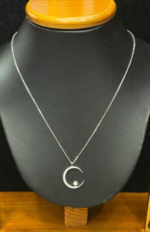 WhatsApp Image 2025-11-27 at 1.51.32 PM 92.5 Pure Silver Half Moon And Moon Design Chain Pendant