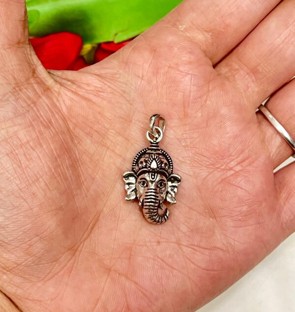 92.5 Pure Silver  Ganesh Medium Pendant (Without Chain)