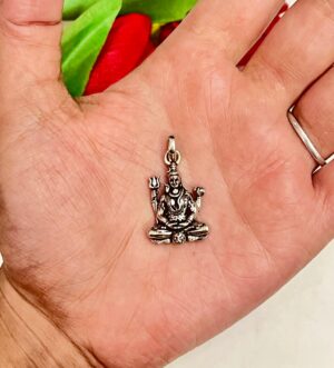 92.5 Pure Silver Mohadeb Medium Pendant (Without Chain)