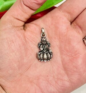 92.5 Pure Silver Maa Lakshmi Medium Pendant (Without Chain)