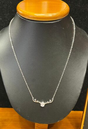 WhatsApp Image 2025-11-27 at 2.44.20 PM 92.5 Pure Silver Deer Horn Design Stone Chain Pendant