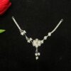 92.5 Pure Silver Floral Leaf Design Necklace (CN 6-5/170)