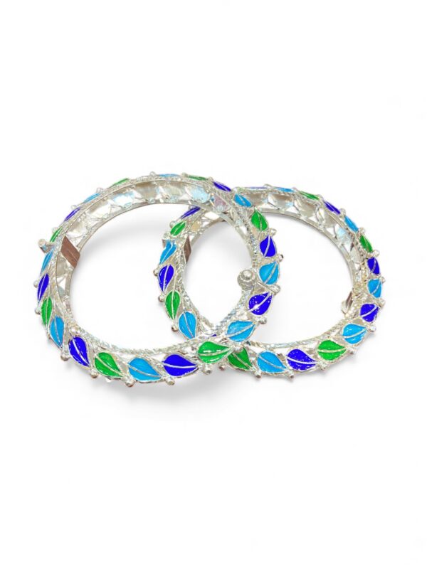 IMG_0536 92.5 Pure Silver Leaf Design Minakari Kankan (CN 46)