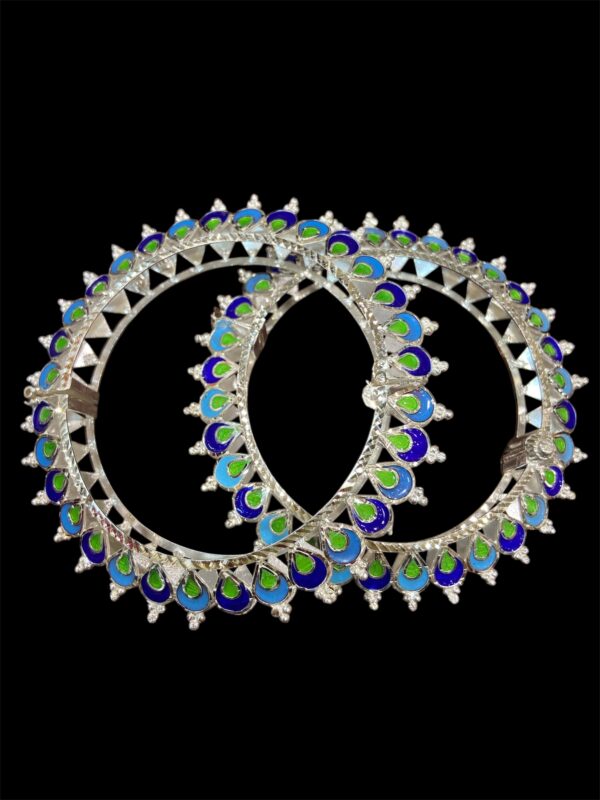 IMG_0537 (1) 92.5 Pure Silver Leaf Design Minakari Kankan (CN 46)