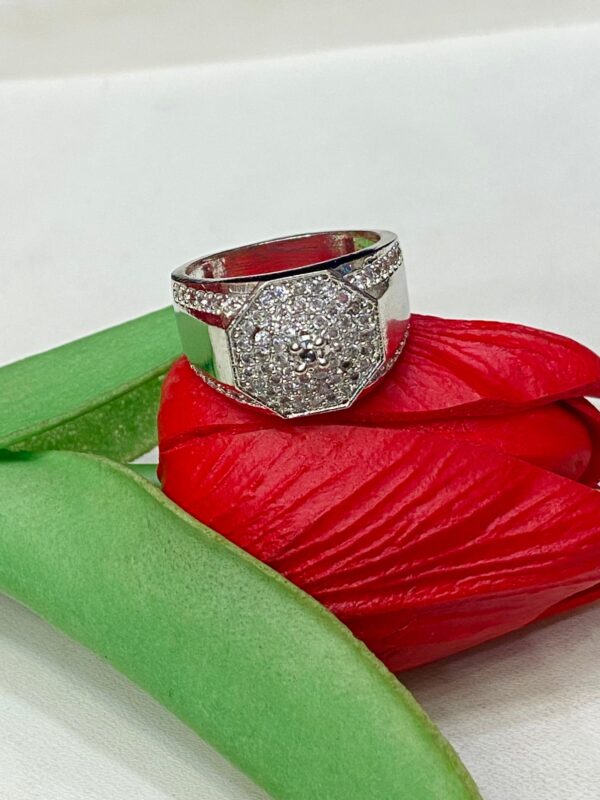 Beautiful Gents AD Stone Finger Ring