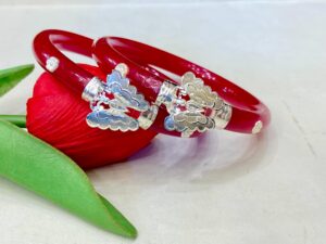 92.5 Pure Silver Butterfly Design Bracelet Pola (Pair)