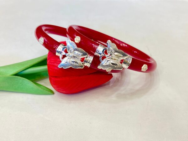 WhatsApp-Image-2025-12-18-at-2.06.55-PM-scaled 92.5 Pure Silver Stylish Butterfly Design Bracelet Pola (Pair)