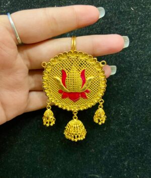 Lotus Design Jhumko Minakari Khopa