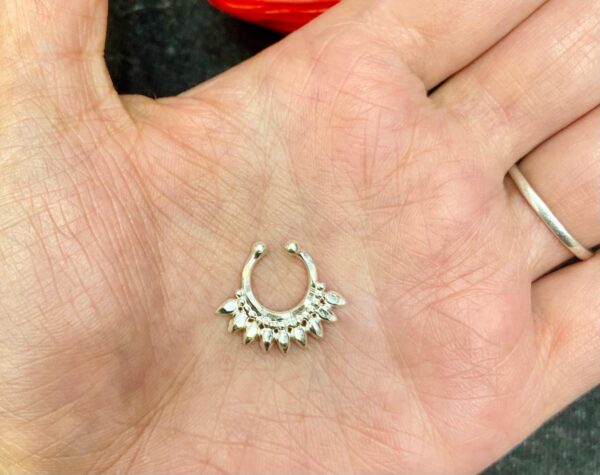 92.5 Pure Silver Stylish Septum Piercing