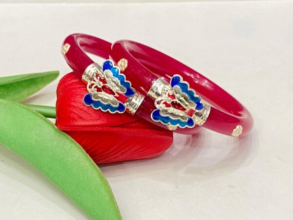 92.5 Pure Silver Butterfly Design Bracelet Pola (Pair)