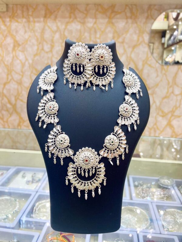 92.5 Pure Silver Kanbali Sabeki Design Necklace