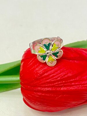 WhatsApp Image 2026-01-06 at 4.47.31 PM 92.5 Silver Flower Design Monipuri Adjustable Finger Ring