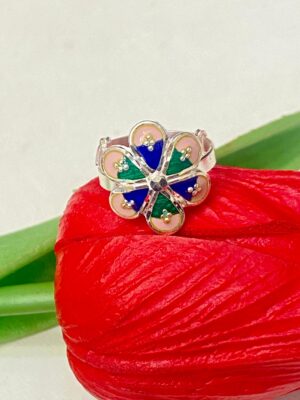 WhatsApp Image 2026-01-06 at 4.48.40 PM 92.5 Silver Flower Design Monipuri Adjustable Finger Ring