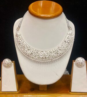 WhatsApp Image 2026-01-11 at 1.25.40 PM 92.5 pure Silver Flower Designer Hasuli Cum Necklace (CN 34-85)