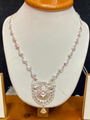 92.5 Pure Silver Beautiful Kolka Design Drop Shape Sitahar (CN14-25)