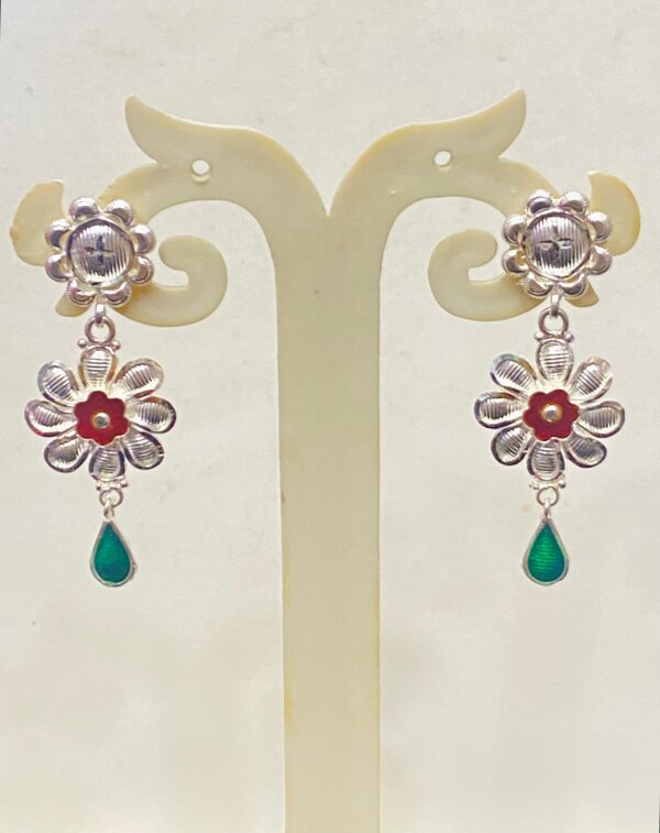 WhatsApp Image 2026-01-12 at 3.34.15 PM 92.5 Pure Silver Floral Design Minakari Earrings