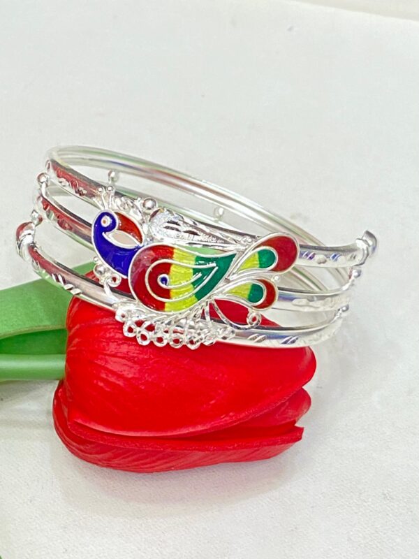 92.5 Pure Silver Peacock Design Arai Pech Minakari Noya (CN 20)