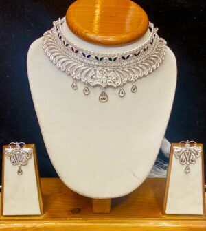 WhatsApp Image 2026-02-01 at 1.19.57 PM 92.5 Pure Silver Butterfly Design Minakari Choker Set (CN 30)