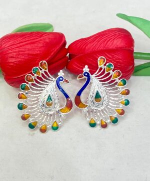 92.5 Pure Silver Peacock Design Kan Pasha