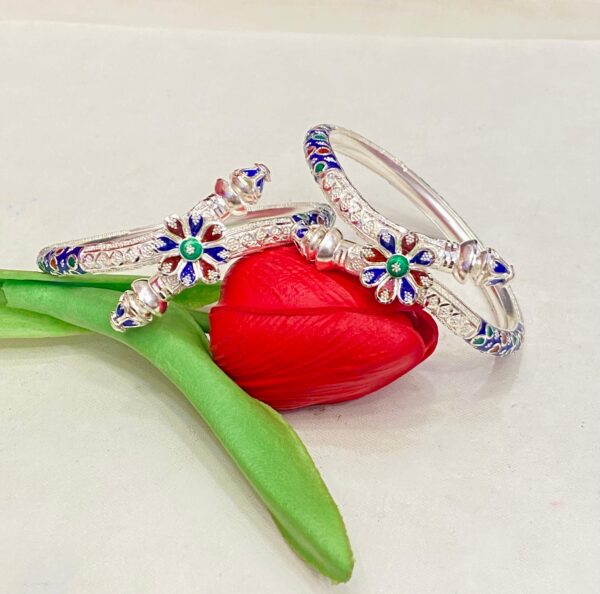 WhatsApp Image 2026-02-07 at 1.10.59 PM 92.5 Pure Silver Floral Mukh Minakari Monipuri Bala (CN 48-53)