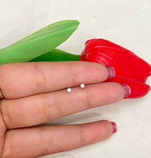 WhatsApp Image 2026-02-08 at 3.11.05 PM 92.5 Pure Silver Small Stone Dot Shape Ear Tops