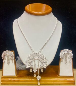 WhatsApp Image 2026-02-13 at 2.53.38 PM 92.5 Pure Silver Half Chand Mala Design Tie Set (CN 33-78)