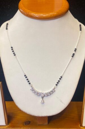 WhatsApp Image 2026-02-19 at 1.35.38 PM 92.5 Pure Silver Leaf Design Stone Mangalsutra (CN 7-11)