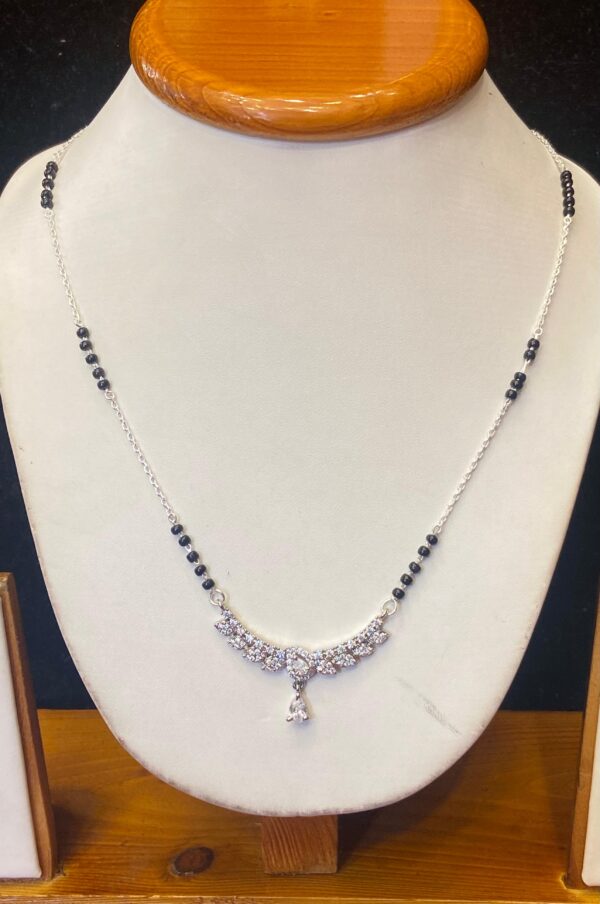 WhatsApp Image 2026-02-19 at 1.35.38 PM 92.5 Pure Silver Leaf Design Stone Mangalsutra (CN 7-11)