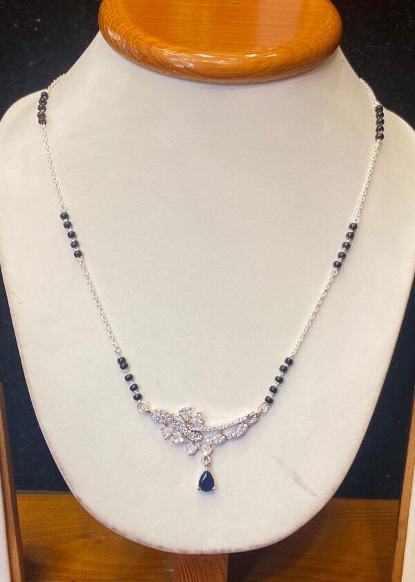 92.5 Pure Silver Kolka Design Mangalsutra (CN 6-64)