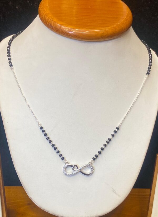 92.5 Pure Silver Infinity Design Mangalsutra (CN 5-88)