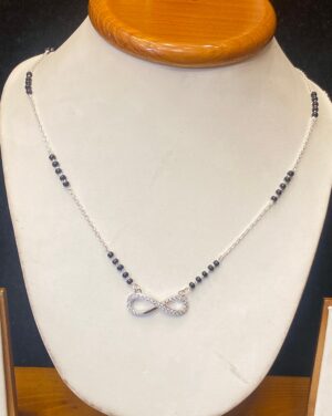 WhatsApp Image 2026-02-24 at 1.43.10 PM 92.5 Pure Silver Infinity Shape Mangalsutra (CN 4-97)