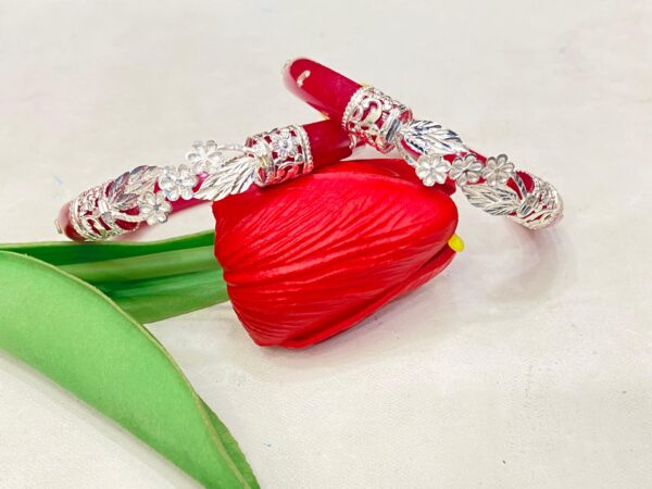 WhatsApp Image 2026-02-26 at 8.25.51 PM 92.5 Pure Silver Flower Leaf Design Mukh Pola