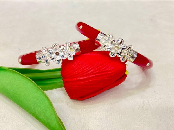 92.5 Pure Silver Flower Kolka Design Mukh Pola
