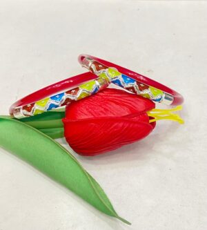 WhatsApp Image 2026-02-28 at 11.59.20 AM 92.5 Pure Silver Minakari Kolka Design Red Mukh Pola (Single)