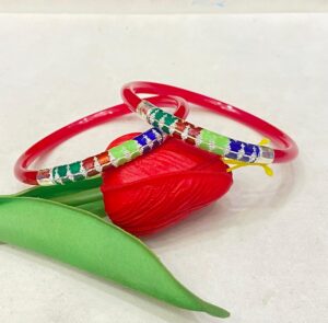 WhatsApp Image 2026-02-28 at 12.00.50 PM 92.5 Pure Silver Minakari Stripe Red Mukh Pola (Single)