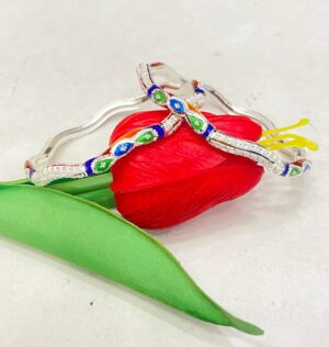WhatsApp Image 2026-02-28 at 12.06.39 PM 92.5 Pure Silver Beki Design Minakari Monipuri Bangle (Pair) (CN 25-10)