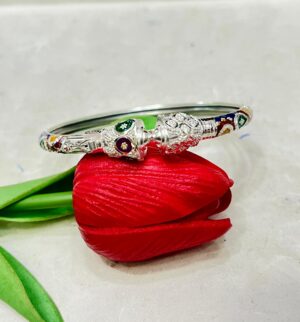 WhatsApp Image 2026-03-27 at 6.45.31 PM 92.5 Pure Silver Glass Shape Design Minakari Monipuri Noya (CN )