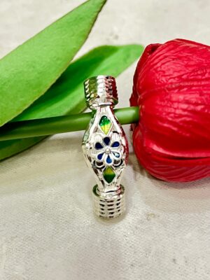 92.5 Pure Silver Floral Design Minakari Mukh Pola (CN 4-5)