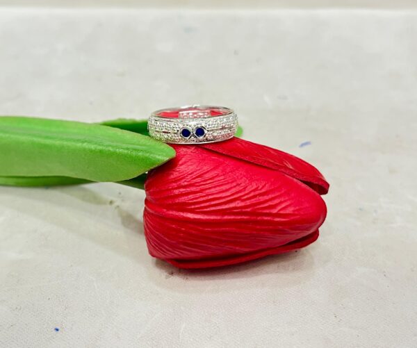 92.5 Silver Kolka Design Monipuri Finger Ring (CN 3-99)