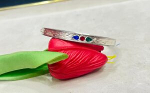 92.5 Pure Silver Stylish Minakari Pat Noya