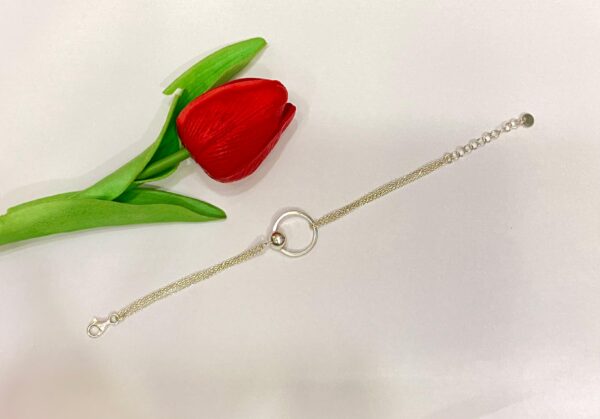 92.5 Pure Silver Circle Design Bracelet (CN 5-33)